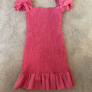 Zara Pink Ruffle Mini Dress